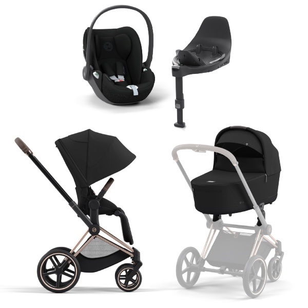 Cybex Priam Duo, Rosegull - inkl. Cloud T og Base T