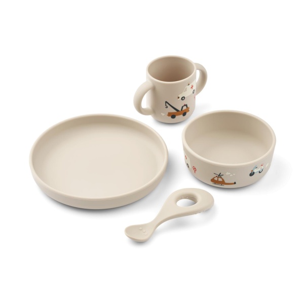 Liewood Vivi Tableware set, Emergency Vehicle/Sandy - Bilde 2