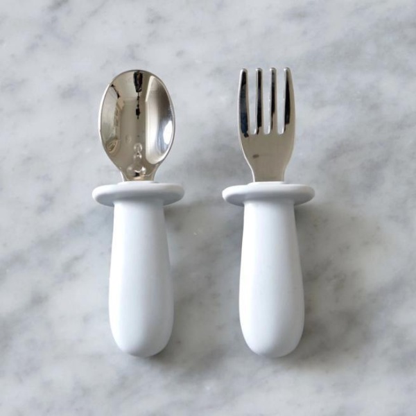 JACK O JUNO Classic Baby Cutlery Set, Glacier Grey - Bilde 2