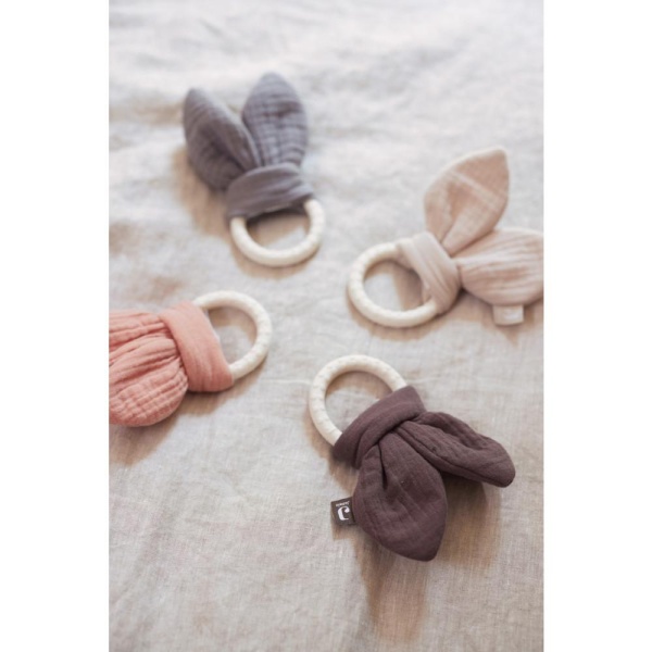 Jollein- Bunny ears bitering silikon, chestnut - Bilde 2