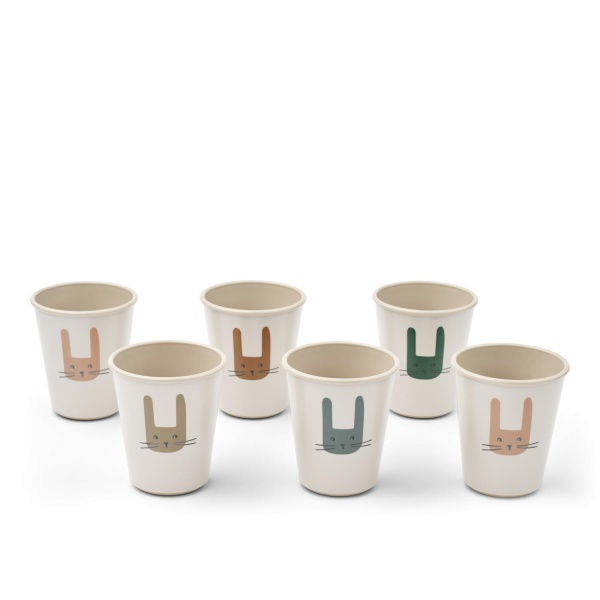 Liewood Lana Cup 6-Pack, Bunny / Sandy - Bilde 2