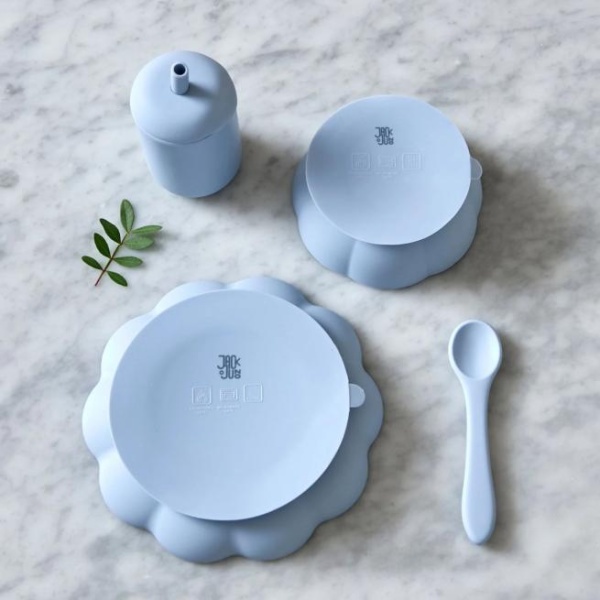 JACK O JUNO Little Poppy Dining Set, Pale Blue - Bilde 2