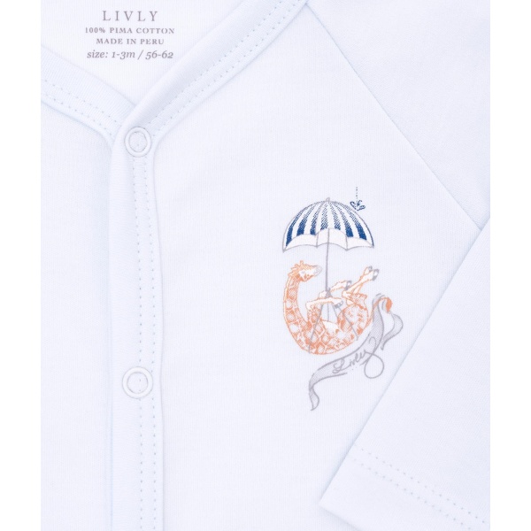 Livly Giraffe Full Snap body, Blue - Bilde 2