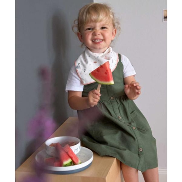 Dish Set Porcelain/Silicone Garden Explorer, Tractor - Bilde 3