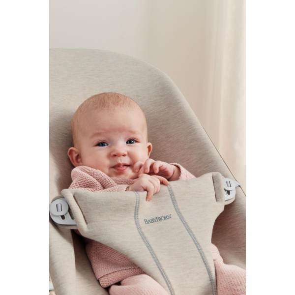 Babybjørn Vippestol Bliss 3D Jersey,  Beige/Grey - Bilde 4