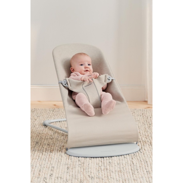 Babybjørn Vippestol Bliss 3D Jersey,  Beige/Grey - Bilde 2