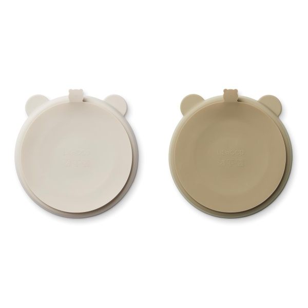 Liewood STACY DIVIDER SUCTION PLATE 2-PACK, Sandy/Oat - Bilde 2