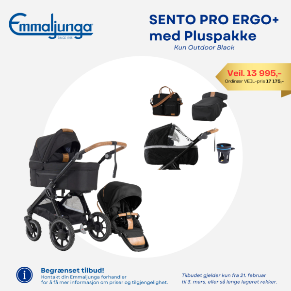 EMMALJUNGA KAMPANJE. SENTO PRO ERGO+ OUTDOOR BLACK