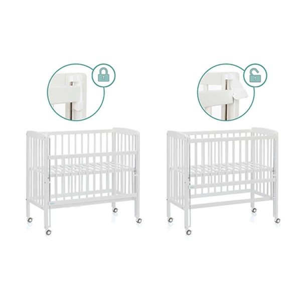 Fillikid Nino lux Bedside Seng, White - Bilde 3