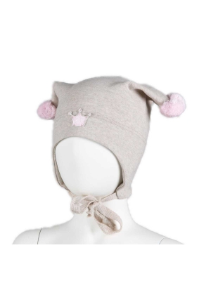 KIVAT Vårlue m/vindstopper, Beige/Rosa