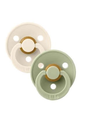 Bibs Colour 2pk - Natural Rubber Symmentrical, Vanilla/Pine