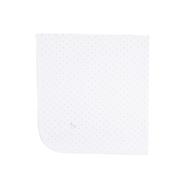 Livly Saturday Blanket, White/silver dots