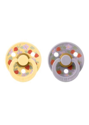 BIBS x LIBERTY - COLOUR 2-PK STRAWBERRIES AND CREAM PALE BUTTER MIX