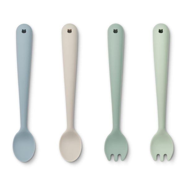 Liewood Shea Feeding Set, Dusty Mint Multi Mix