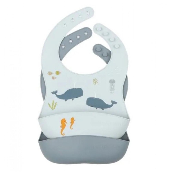 ALLC - Silicone bibs set of 2: Ocean