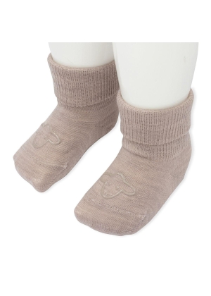 Lillelam Ullsokk med antiskli, Beige