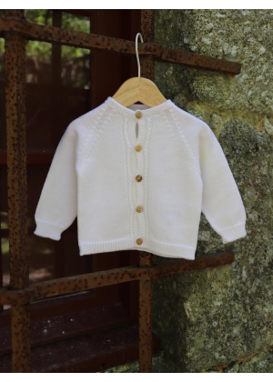 Wedoble Cardigan ull , Hvit