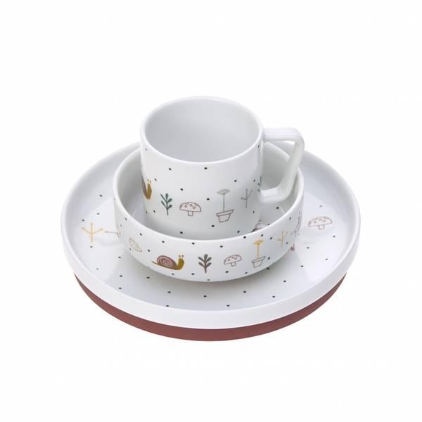 Dish Set Porcelain/Silicone Garden Explorer