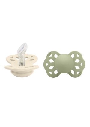 BIBS Infinity 2-pk, Ivory/Sage Silicone
