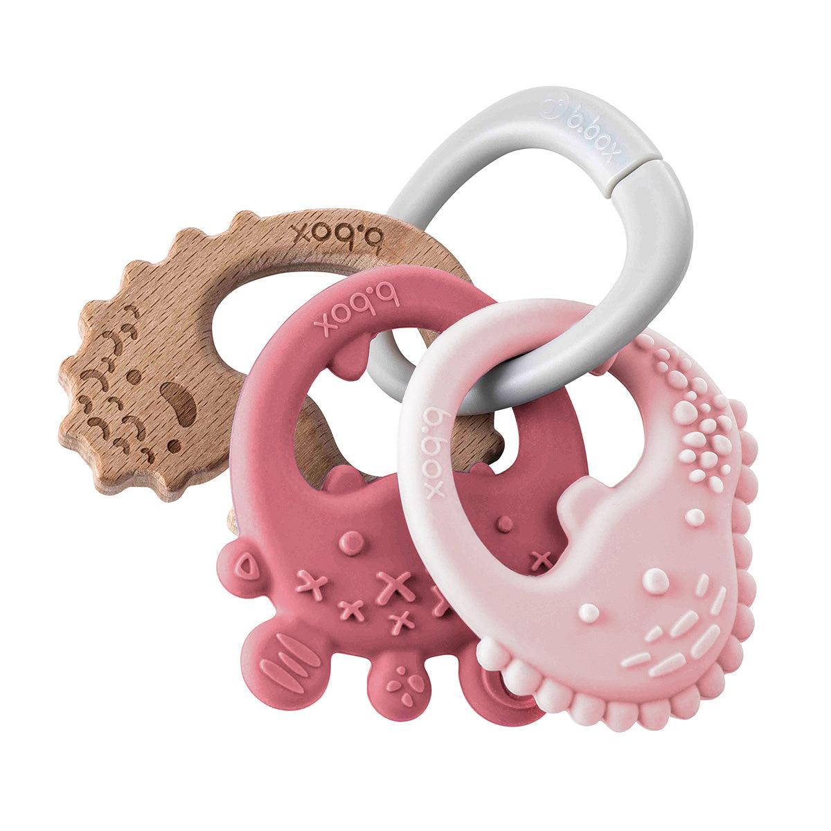 b.box Trio Teether, Rosa