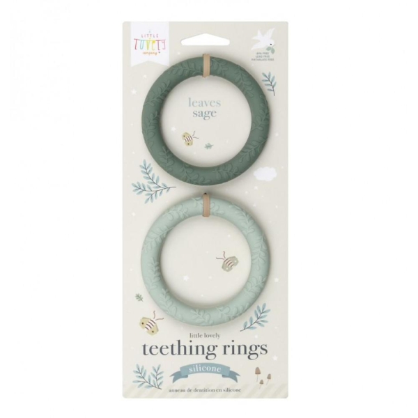 ALLC - Silicone teether: Leaves - Sage