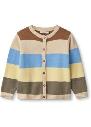 Fliink MULTI STRIPE CARDIGAN, SANDSHELL