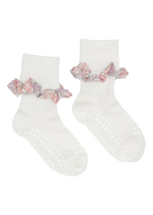 GoBABYGO Non-slip socks Liberty Bamboo, Hvit