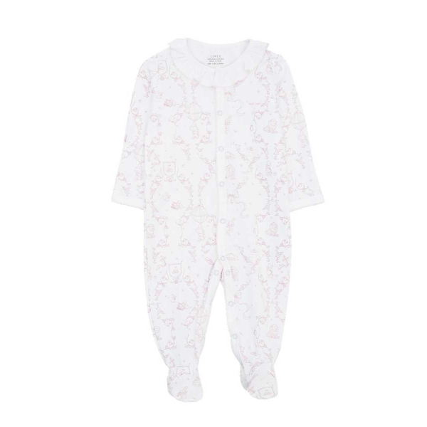 Livly Wonderland Ruffled Footie, Pink