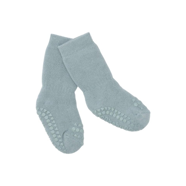 GoBabyGo Non Slip Socks, Dusty Blue