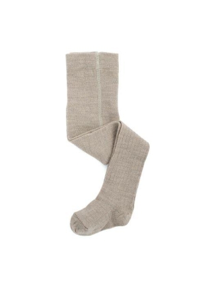 Lillelam ullstrømpebukse, beige
