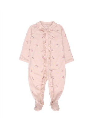 Livly Playroom Sara Ruffled Footie, Pink