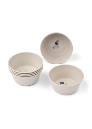 Liewood Cees Bowl 6-Pack, All together / Sandy