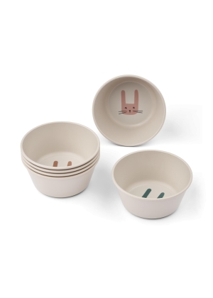 Liewood Cees Bowl 6-Pack, Bunny / Sandy