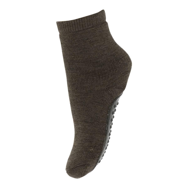 Mp Merino Wool - Anti slip, Brown Melange