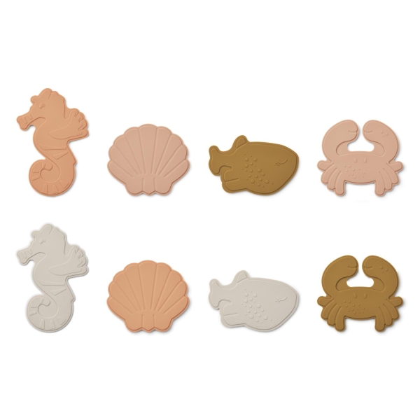 Liewood Paola Bath Math 8-Pack, Sea Creature/ Rose Multi Mix