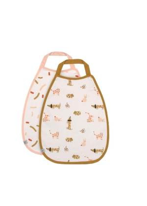 Lassig Medium bib 2 pk, Little Mateys Spicy Orange