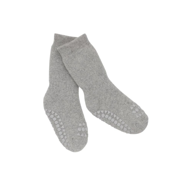 GoBabyGo Non Slip Socks. Grey Melange