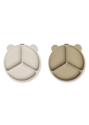 Liewood STACY DIVIDER SUCTION PLATE 2-PACK, Sandy/Oat
