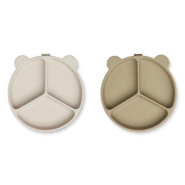 Liewood STACY DIVIDER SUCTION PLATE 2-PACK, Sandy/Oat