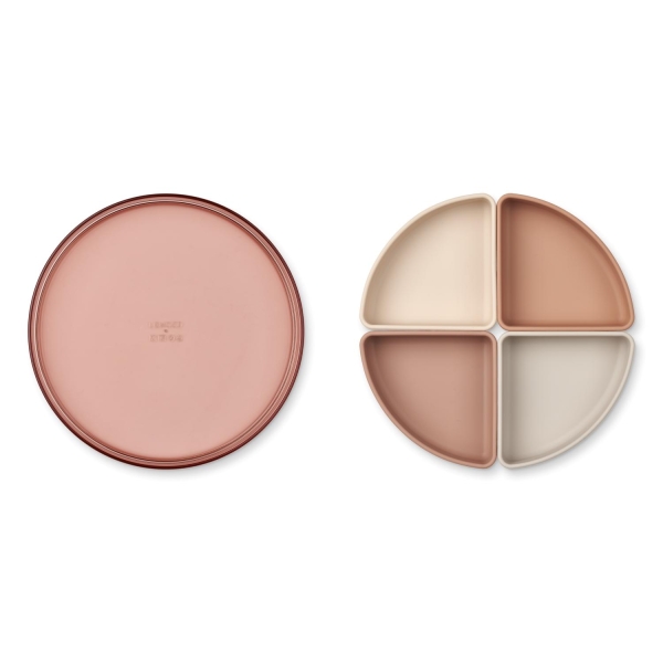 Liewood, Shawn Divider Plate, Pale Tuscany Multi Mix