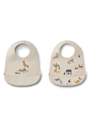 Liewood Tilda Bib 2-Pack, All Together Sandy