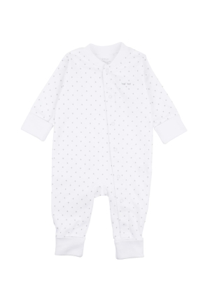 Livly Saturday Overall, white/silver dot