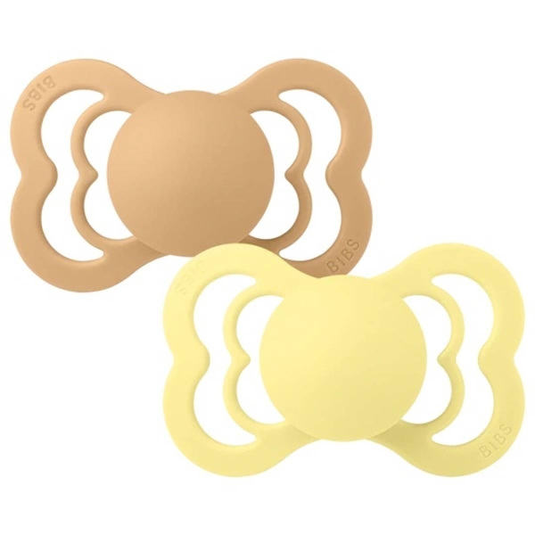 BIBS Supreme Silicone 2 pk - desert sand/sunshine