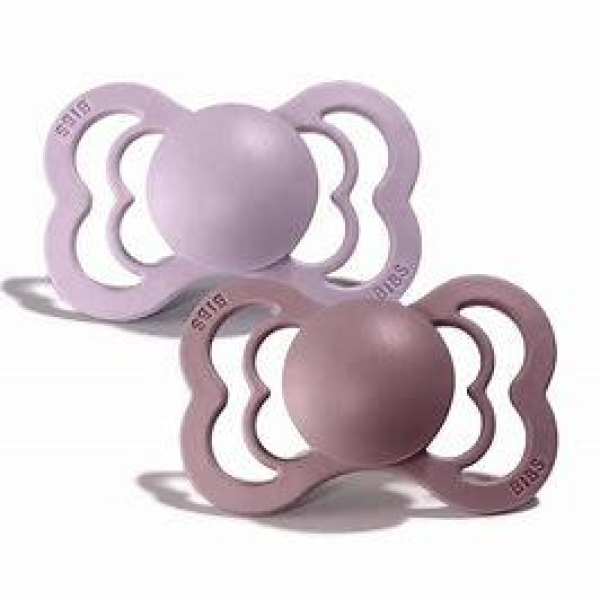 Bibs Couture 2 pack silicon, Dusty Lilack/Heather