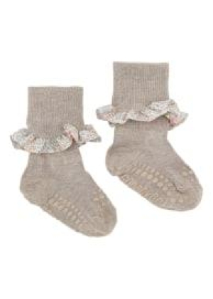GoBABYGO Non-slip socks Liberty Bamboo, Sand