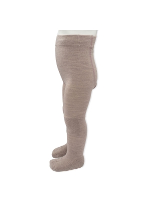 Lillelam Ullstrømpebukse med antiskli, Beige