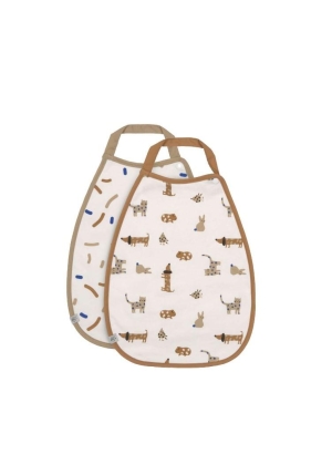 Lassig Medium bib 2 pk, Little Mateys Royal Blue