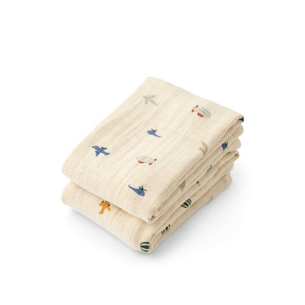 Liewood   Lewis Muslin Cloth 2-Pack