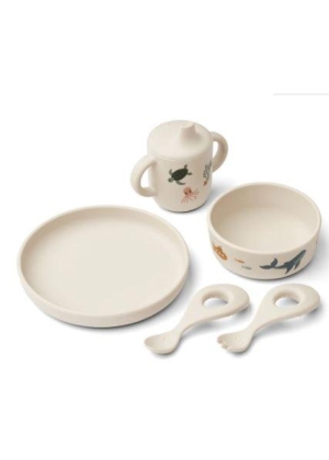 Liewood - Ryle Printed Tableware set, Sea Creature/Sandy