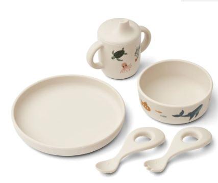 Liewood - Ryle Printed Tableware set, Sea Creature/Sandy